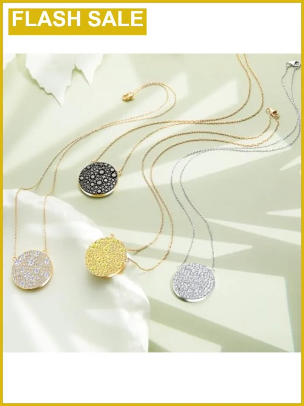 14K Gold Plated Sterling Silver Pave Birthstone Pendant Necklace
